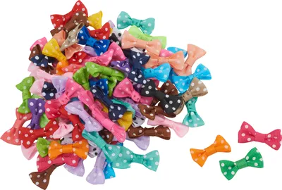 Produktbild von VBS XXL Mini Schleifen Punkte 100 Stk 1.5x3 cm Dekoration Geschenkverpackung