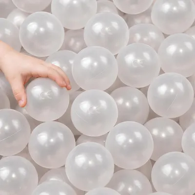 Produktbild von 50 Bälle für Bällebad 5,5cm Babybälle Plastikbälle Baby Spielbälle Transparent