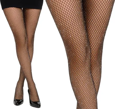 Produktbild von 20s Rock Netzstrumpfhosen Eleganter Karnevals Klassiker Schwarz Glamouröse Optik Party Verkleidung Rockige Outfits Style Tanzmode Vintage Charme, Farbe: Schwarz