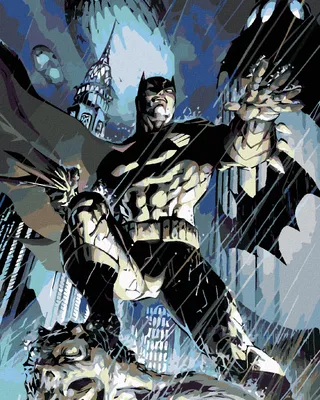 Produktbild von Zuty - Malen nach Zahlen - BATMAN IM REGEN, 40x50 cm, mit Keilrahmen (bereits gespannt)