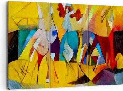 Produktbild von Bild auf Leinwand - Leinwandbild - Abstraktion modern - 105x70cm - Wand Bild - Wanddeko - Leinwanddruck - Bilder - Kunstdruck - Wanddekoration - Leinwand bilder - Wandkunst - CE105x70-3455