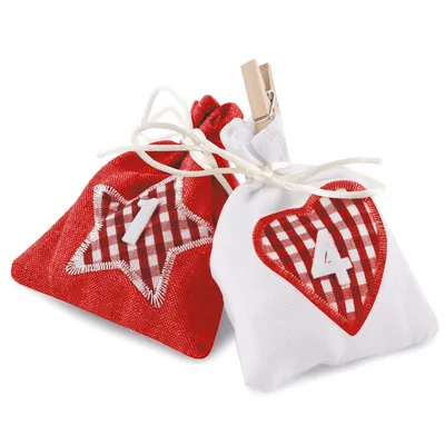 Produktbild von Adventskalender "Karo", rot-weiß