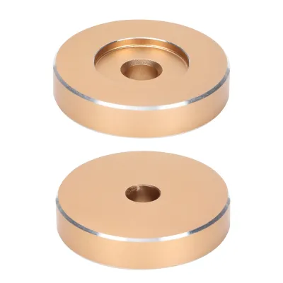 Image de Ejoyous Aluminium -Record -Turntable -Adaptateur 45 t/mn Grand trou -Lame de conversion Adaptateur de serrage avec Pitch -Swing stable pour la plupart des grands records de trou (Or)