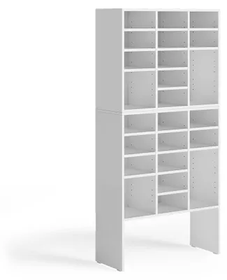 Produktbild von Schuhschrank-Set Vicco Lysander Weiß 78.6 x 65.5 cm 2 Teile, Model 62681
