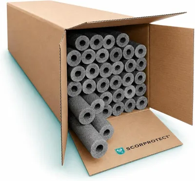 Produktbild von Scorprotect® PE Rohrisolierung geschlitzt 1 m ganzer Karton Farbe grau : 76 x 20 mm Rohr x Isolierstärke: 76 x 20 mm