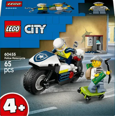 Obrázok produktu pre LEGO City Naháňačka na policajnej motorke, Stavebnica, 4 rok / roky, Plast, 65 kusov, 158 g