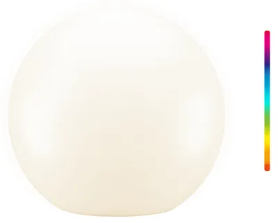 Image de Goobay 80203 Lampe décorative solaire à LED sphérique, 35 cm, taille XL, RGBW - Lampe solaire d'extérieur avec couleurs RGB et 10 modes d'éclairage, 25 lm de lumière blanche, IP54 pour usage extérieur
