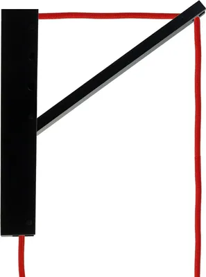 Produktbild von Creative Cables Pinocchio Verstellbare Holzwandstütze Für Hängelampen Schwarz Schwarz One Size