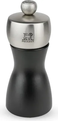 Produktbild von PEUGEOT Pfeffermühle FIDJI 12cm Schwarz Matt Buchenholz Stahlmahlwerk Gewürz
