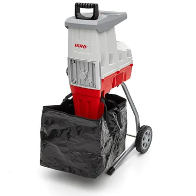 Immagine prodotto di Trituratore elettrico a rulli IKRA Trituratore da giardino ILH 3000 S | 3000 W | Rami fino a 44 mm | Alimentazione automatica dei rami e ritorno | Cestello di raccolta da 45 l e spintore inclusi