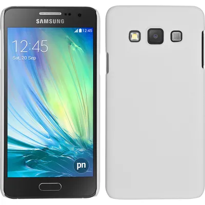 Produktbild von PhoneNatic Case kompatibel mit Samsung Galaxy A3 (A300) - Hülle weiß gummiert Hard-case + 2 Schutzfolien