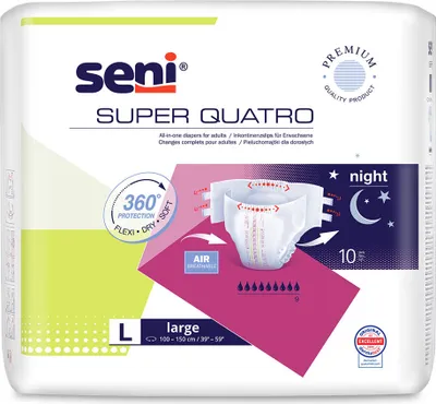 Obrázek produktu pro Inkontinenční kalhotky Seni Super Quatro L 10 ks