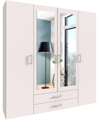 Produktbild von Drehtürenschrank Mugano Kleiderschrank Ausführung wählbarweiß