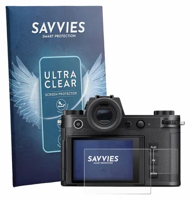 Produktbild von 18x Für Leica SL3-P (Display + Schulterdisplay) Schutzfolie Savvies Displayschutz Display Schutz Folie Klar Transparent