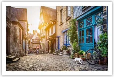 Produktbild von Poster - Poster ohne Rahmen - stadt straße katze - 91,5x61 cm - Wand Bild - Wanddeko - Wandbilder - Kunstposter - Wandposter - Bilder - Kunstdruck - Wanddekoration - Wandbild - P2XAA91x61-3711