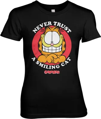 Produktbild von Garfield - Never Trust A Smiling Cat Girly Tee - X-Large - Black
