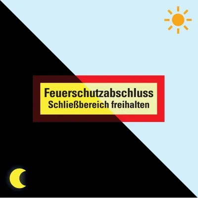Produktbild von PERMALIGHT power langnachleuchtend Feuerwehrschild Feuerschutzabschluss..., F...