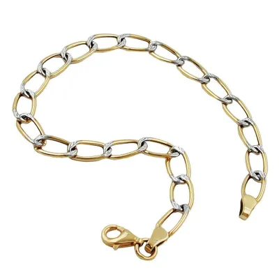 Produktbild von Armband 5,5mm Weitpanzer bicolor 9Kt GOLD 19cm