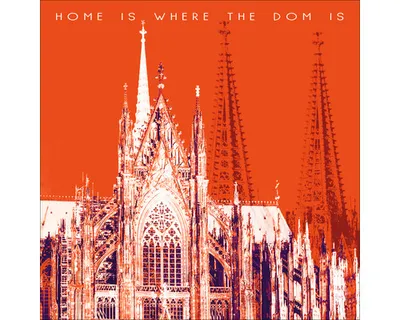 Produktbild von Glasbild Köln Dom Home orange 20x20 cm