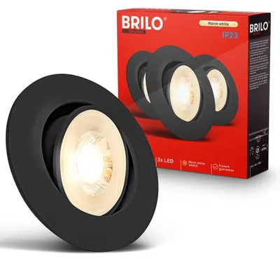 Obrázek produktu pro LED zapuštěné bodové světlo, sada 3 kusů, ploché, 68 mm, 230V