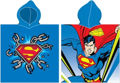 Immagine prodotto di Carbotex Baby Poncho 50x115 Asciugamano Superman con cappuccio Estate