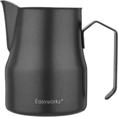 Produktbild von Edelstahl Milchaufschäumkrug 450ml Cappuccino Latte Art Tasse Schwarz