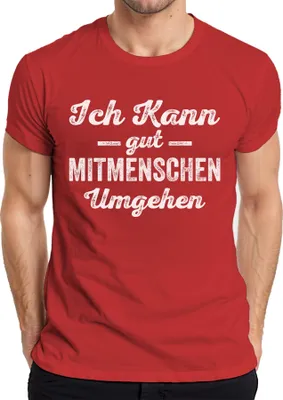 Obrázek produktu pro Sarkastický antisociální humor Ironie Pánské tričko, červené, 3XL