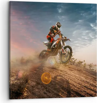 Produktbild von Bild auf Leinwand - Leinwandbild - Motor Reiten Helm - 70x70cm - Wand Bild - Wanddeko - Wandbilder - Leinwanddruck - Bilder - Kunstdruck - Wanddekoration - Leinwand bilder - Wandkunst - AC70x70-3475