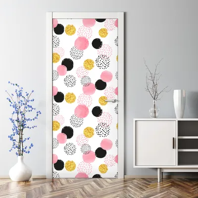 Produktbild von Dekorative Türtapete selbstklebend Aufkleber Klebefolie Fischgrätenmuster 70 x 200 cm