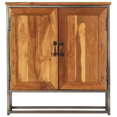 Image de vidaXL Buffet en teck recyclé et acier 65x30x70 cm