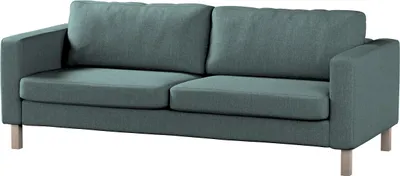 Produktbild von Dekoria Bezug für Karlstad 3-Sitzer Sofa nicht ausklappbar, kurz, grau- blau, Bezug für Karlstad