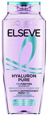 Zdjęcie produktu dla L'Oreal Elseve Hyaluron Oczyszczający Szampon Kwas Salicylowy Hialuronowy 400ml