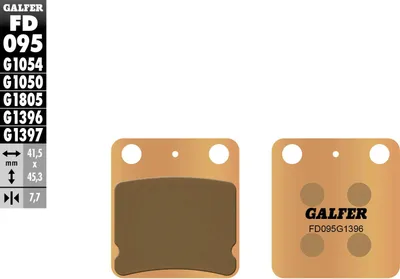 Produktbild von Kh54 Gesinterte Metallische (Gold) Off-Road-Bremsbeläge