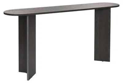 Image de Buffet Meuble de rangement en bois MDF mélaminé noir 150 x 35 x 75 cm