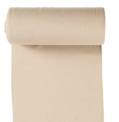 Bio Bündchenstoff Schlauchware 35(70)cm breit Meterware ab 25cm Jersey sand