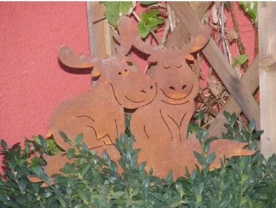 Produktbild von Weihnachten | Deko Elch | Gartenstecker Figur in Edelrost