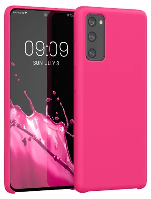 Produktbild von kwmobile Handyhülle für Samsung Galaxy S20 FE Hülle - Case Silikon - Kabelloses Laden - Schutzhülle Cover in Neon Pink