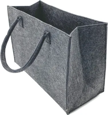 Obrázek produktu pro heimtexland ® Univerzální plstěná taška Shopper Tote Bag Plstěná nákupní taška Nákupní košík Košík na palivové dřevo Skladovací taška XL Typ717 Grey