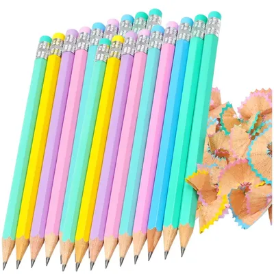 Produktbild von HB-Bleistifte, 30 Stück, bunt, mit Radiergummi, Schulschreibset
