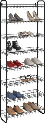 Produktbild von Metaltex Schuhregal 8 Ebenen 64x23x165 cm schwarz