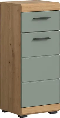 Produktbild von Badezimmer Unterschrank, 37 cm breit, in Artisan Eiche mit Salbei - SIROCO-158