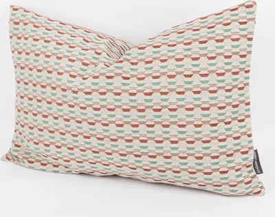 Produktbild von Kissenhülle Mira Hexagon beige rot türkis in div. Größen Größe 40x60cm (HxB) 40x60cm (HxB) Größe