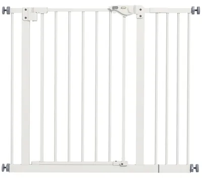 Produktbild von Türschutzgitter für Hunde, Absperrgitter, Schutzgitter für Haustiere, Metall, Kunststoff, ,74-80/87-94 cm, Weiß