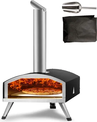 Obrázok produktu pre VEVOR Prenosná pec na pizzu Vonkajšia pec na drevo 304 mm Záhradné uhlie