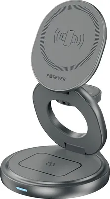 Produktbild von Forever magnetisches drahtloses Ladegerät MAWC-200 15W grau 3in1