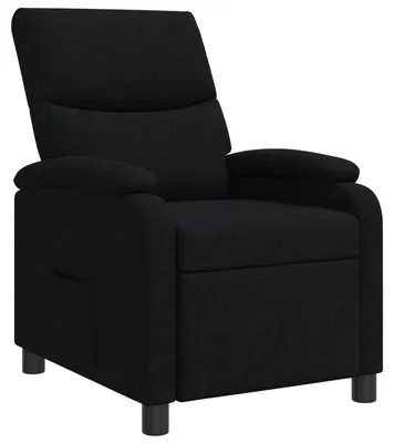 Image de vidaXL Fauteuil de relaxation noir tissu