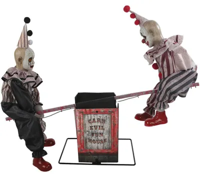 Produktbild von Wippende Horror Clowns Halloween Animatronic mit Bewegung, Licht & Sound