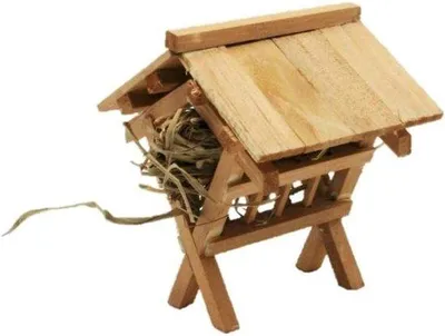 Immagine prodotto di Set di 6 accessori per presepe, comprensivo di fontana e cataste di legna