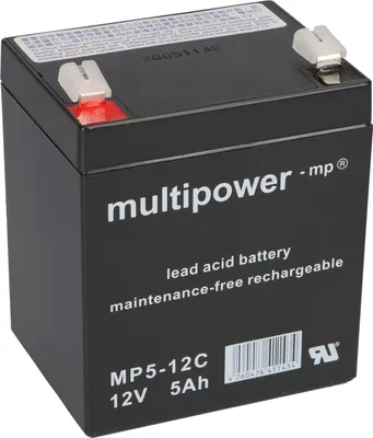 Produktbild von Multipower MP5-12C / 12V 5Ah Blei Akku Zyklentyp