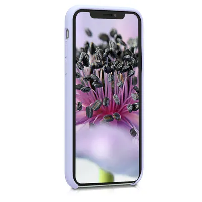 Produktbild von kwmobile Hülle kompatibel mit Apple iPhone X Hülle - Silikon Handy Case - Handyhülle weiche Oberfläche - kabelloses Laden - Pastell Lavendel